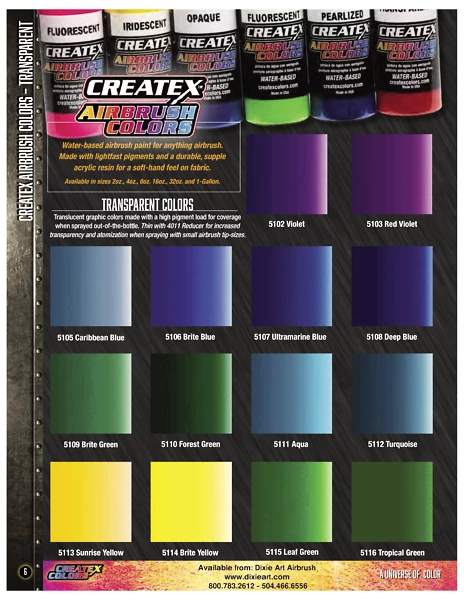 Createx Airbrush Colors Catalogue Createx Airbrush Colors Catalogue