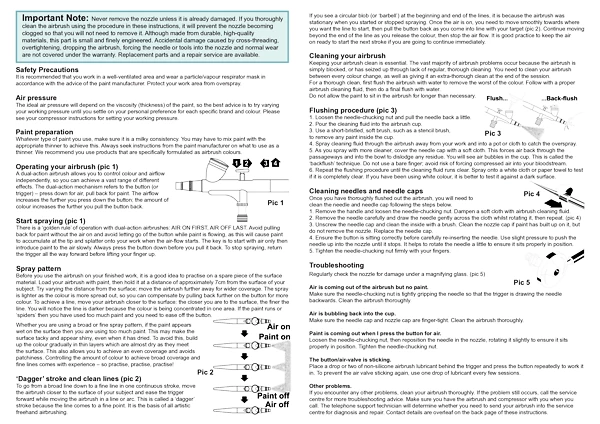 Airbrush Operating Instructions Airbrush Operating Instructions